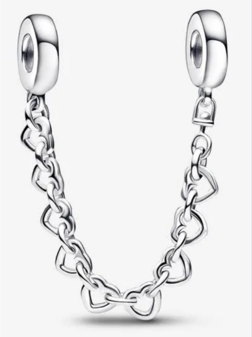 Pandora Linked Hearts Safety Chain